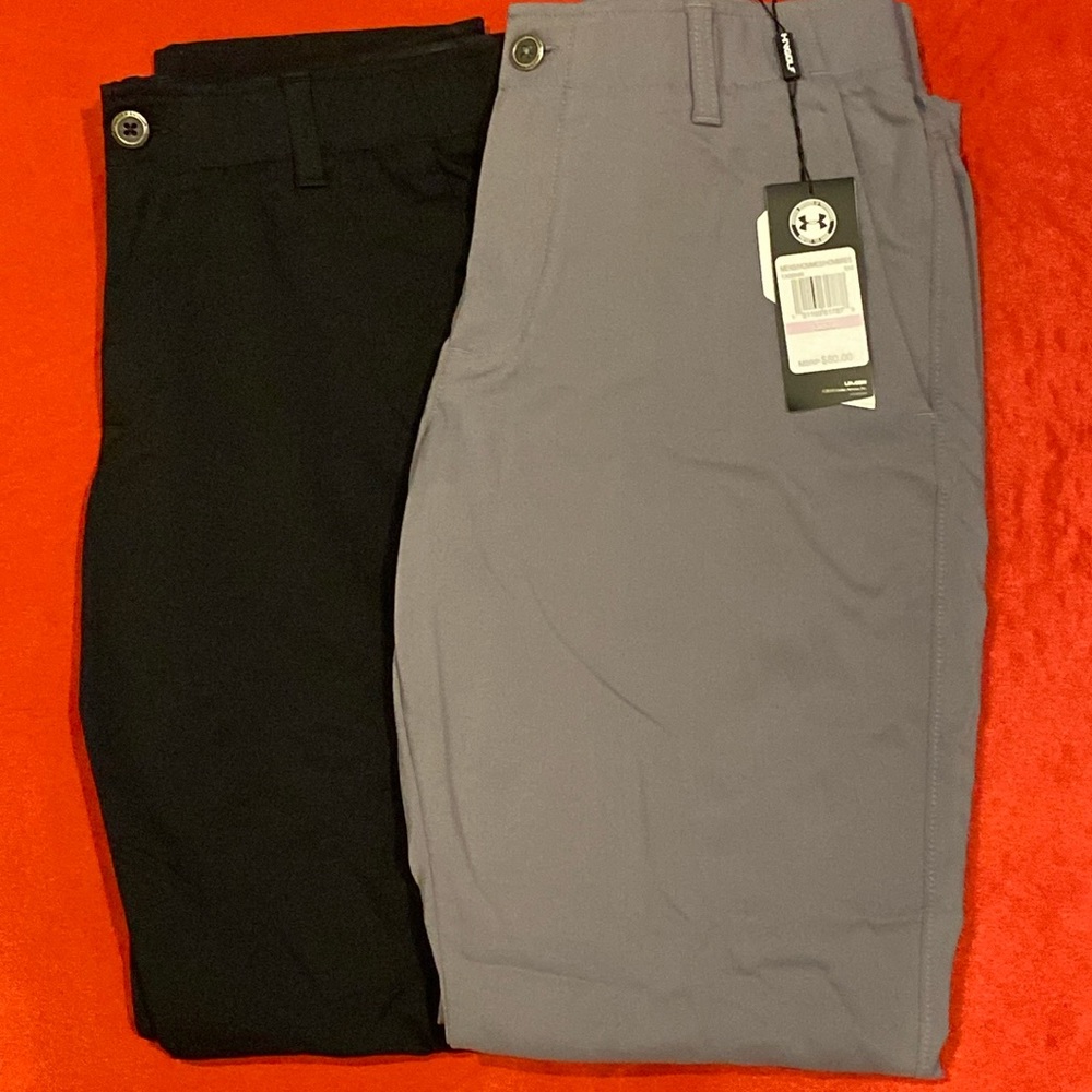 Under Armour Golf Pants Bundle - Gray AND Black Men’s Size 32/30 2 Pairs